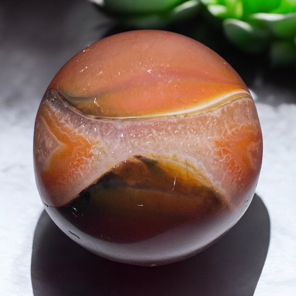 Carnelian Crystal Marble
